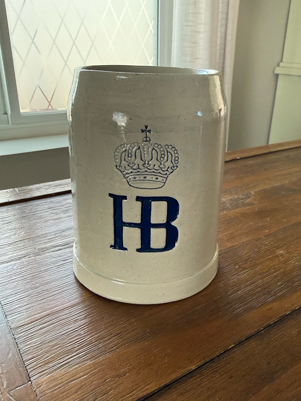 German Beer Stein Hofbrauhaus Munich Glazed
Pottery Stoneware